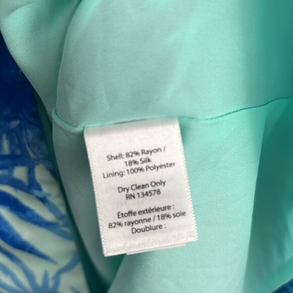 Vineyard Vines electric palm one shoulder hi-low dress - Picture 4 of 5